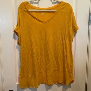 LANE BRYANT yellow tee